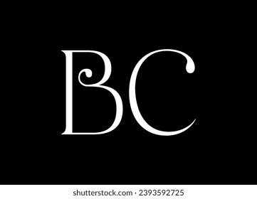 diseño de logotipo de letras BC y monograma, diseño de logotipo vectorial
