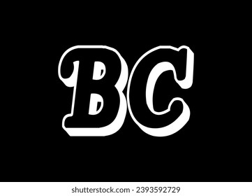 diseño de logotipo de letras BC y monograma, diseño de logotipo vectorial