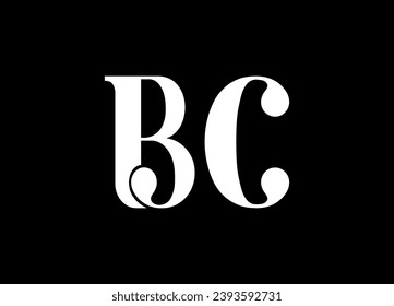 diseño de logotipo de letras BC y monograma, diseño de logotipo vectorial