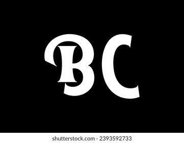 BC letter logo design and monogram ,vector logo design