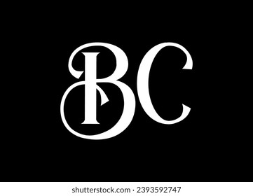 BC letter logo design and monogram ,vector logo design