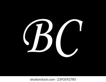 diseño de logotipo de letras BC y monograma, diseño de logotipo vectorial