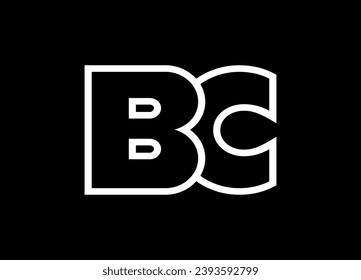 BC-Buchstaben Logo-Design und Monogramm,Vektorlogo-Design