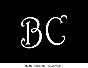 BC letter logo design and monogram ,vector logo design