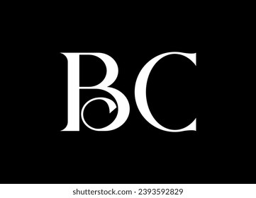diseño de logotipo de letras BC y monograma, diseño de logotipo vectorial