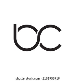 bc Brief Logo Design Vektor.