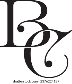 BC letter logo modern design