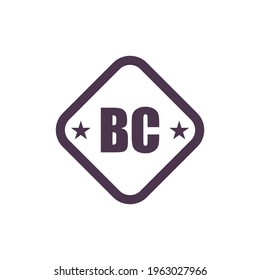 BC Letter Logo Vector Illustration. Logo Initial Design Concept.
