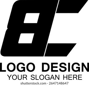 BC letter minimalist logo design collection. logo vector
