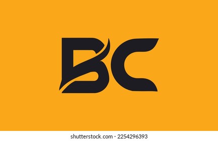 Vector de diseño de carta con logotipo BC