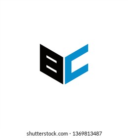 BC Logo Letter Initial With Black and Blue Colors