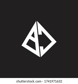BC Logo monogram with standout triangle shape ribbon design template