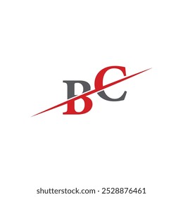 BC Minimalist Logo with Dynamic Diagonal Line