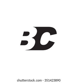 BC negative space letter logo