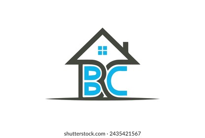 BC Restoration got their new logo design home or house construction logo