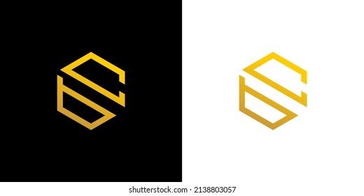 bC S conceptos logotipo vector gráfico abstracto plantilla
