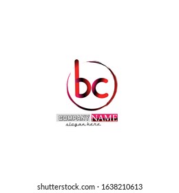 bc Signature initial logo template vector