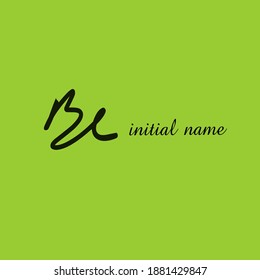 Bc Signature initial logo template vector