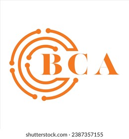 BCA-Briefdesign. Logo-Design der BCA-Buchstabentechnologie auf weißem Hintergrund. Design des BCA Monogram Logos für Unternehmer und Unternehmen.
