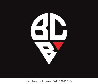 BCB letter location shape logo design svg