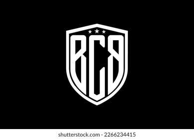 BCB letter logo. Letter design with black background. This is gold letter logo. Use stylist fashion logo. Decorative design. svg