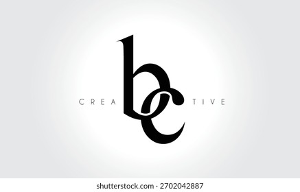 BCbc Elegant Serif Monogram Logo - Luxuriöses typografisches Kleinbuchstaben-Zeichen für modernes Branding