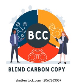 BCC - Blind Carbon Copy  acronym. business concept background.  vector illustration concept with keywords and icons. lettering illustration with icons for web banner, flyer, landing