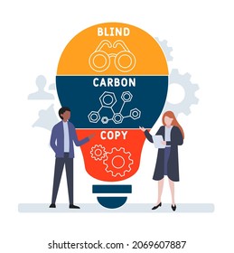 BCC - Blind Carbon Copy  acronym. business concept background.  vector illustration concept with keywords and icons. lettering illustration with icons for web banner, flyer, landing