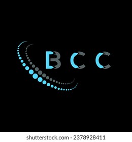 Diseño creativo del logo de la carta del BCC. Diseño único de BCC.
