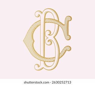 BC, CB, logo BC, Letra BC, Monograma BC, Monograma de Casamento, Logotipo de Casamento, Design de Logotipo, Monograma Vintage