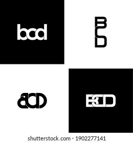 diseño original del logotipo de la letra bcd en monograma