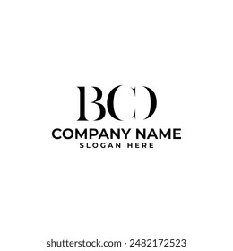 BCD lettermark alphabet with luxury serif font as Design Template Symbol Icon Business 