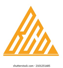BCD Three Letters Triangle Letter mark Logos vector