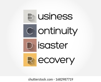 BCDR - Business Continuity Disaster Recovery acronym, business concept background