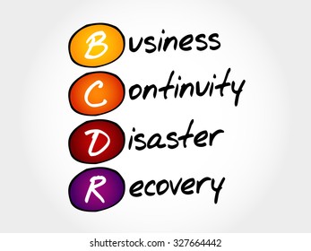 BCDR - Business Continuity Disaster Recovery, acronym business concept