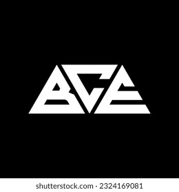 Diseño del logotipo de la letra del triángulo BCE con forma de triángulo. Monograma de diseño del logotipo del triángulo BCE. Plantilla de logotipo vectorial del triángulo BCE con color rojo. Logo triangular de BCE Diseño sencillo, elegante y lujoso