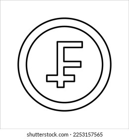 Bceao Cfp Franc Icon in Line Style