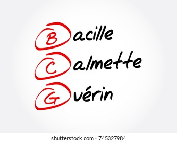 BCG - Bacillus Calmette-Guerin acronym, concept background