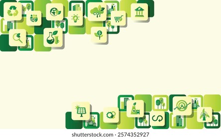 BCG concept for sustainable economy development. Bio economy, circle economy, green economy with icons for web banner. Environment eco friendly. Vector illustrator.