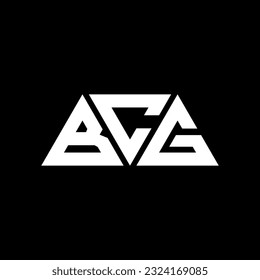 BCG triangle letter logo design with triangle shape. BCG triangle logo design monogram. BCG triangle vector logo template with red color. BCG triangular logo Simple, Elegant, and Luxurious design