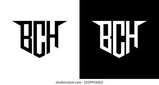 BCH letter logo design with white background in illustrator, vector logo modern alphabet font overlap style, calligraphy designs for logo, Poster, Invitation, etc.
