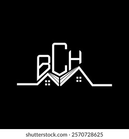 BCH Real State logo design, BCH simple and modern logo. BCH luxurious alphabet design  