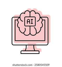 Bci color shadow thinline icon, editable vector icon, pixel perfect, illustrator ai file