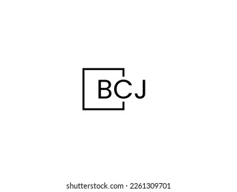 BCJ Letter Initial Logo Design Vector Illustration