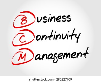 BCM - Business Continuity Management, acronym business concept