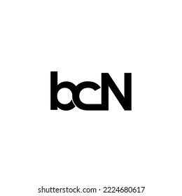 bcn initial letter monogram logo design svg