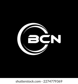 BCN letter logo design in illustration. Vector logo, calligraphy designs for logo, Poster, Invitation, etc. svg