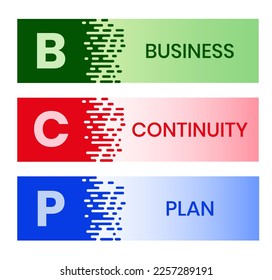 BCP - business continuity Plan. acronym business concept. vector illustration concept with keywords and icons. lettering illustration with icons for web banner, flyer, landing page