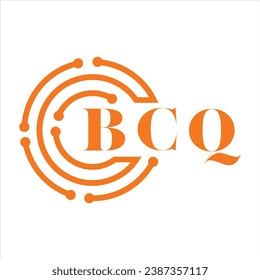 BCQ letter design. BCQ letter technology logo design on white background. BCQ Monogram logo design for entrepreneur and business.