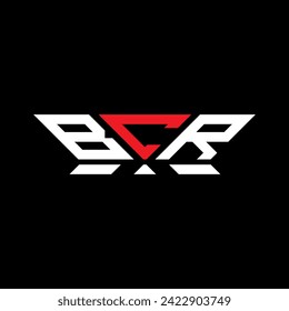 Diseño vectorial de la letra BCR, logotipo BCR sencillo y moderno. Diseño de alfabetos lujosos BCR  